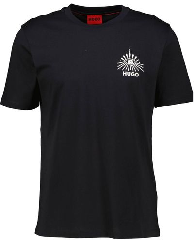 HUGO T-Shirt DEDICO Regular Fit (1-tlg) - Schwarz