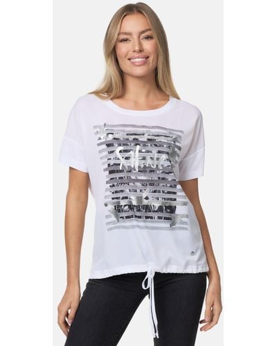 Decay T-Shirt mit schimmerndem Frontprint - Weiß