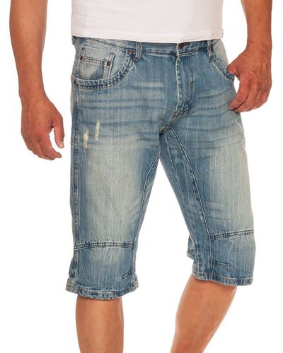 Shine Original Jeansshorts kniebedeckend - Blau