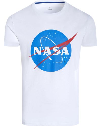 NASA T-Shirt weiss - Blau