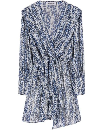 Dondup Minikleid Kleid aus Viskose - Blau