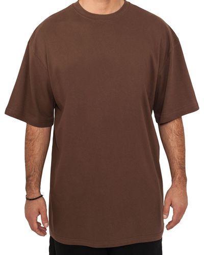 Urban Classics Tall Tee T-Shirt Oversize extra lang geschnitten - Braun