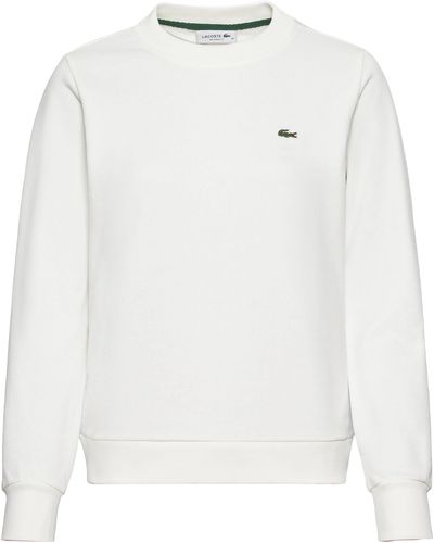 Lacoste Sweater (1-tlg) mit Krokodil-Logo vorn - Weiß