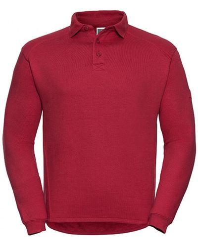 Russell Langarm- Workwear-Poloshirt - Rot