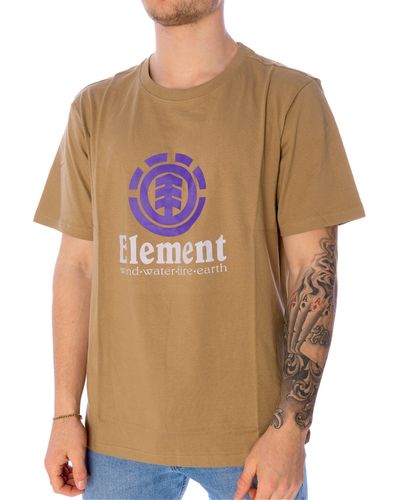 Element T-Shirt Vertical, G M, F khaki - Braun