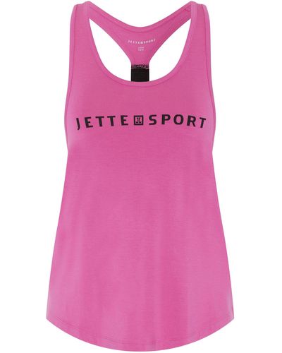 Jette Sport Tanktop im locker geschnittenen Print-Design - Pink