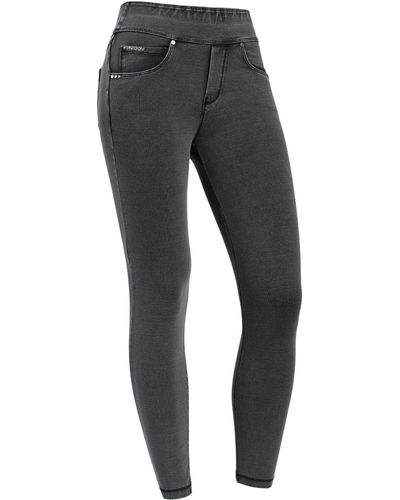 Freddy Leggings NOW SKINNY YOGA mit Lifting & Shaping Effekt - Grau