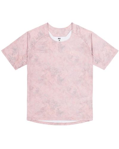 Picture Kurzarmshirt W Ice Flow Printed Tech Tee - Pink