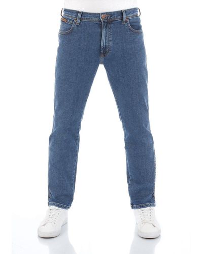 Wrangler Fit-Jeans Texas Slim mit Stretch - Blau