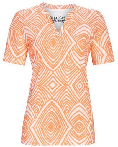 Ringella Pyjamaoberteil Pyjamashirt mit kurzem Arm (1-tlg) Ethno Print - Orange