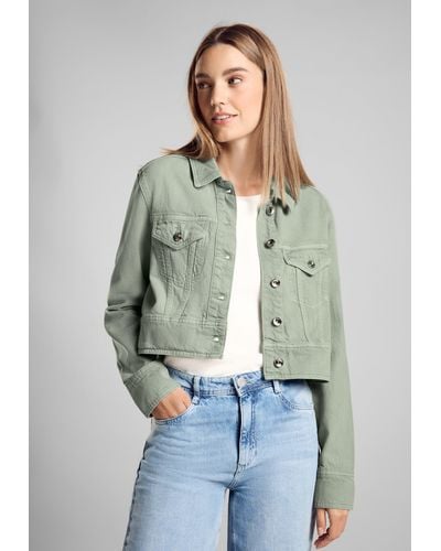 Street One Jeansjacke mit Brusttaschen - Grün