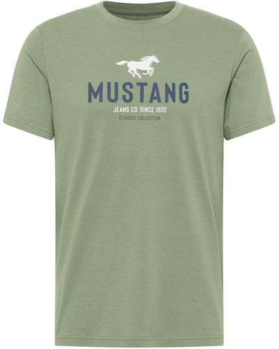 Mustang Kurzarmshirt T-Shirt - Grün
