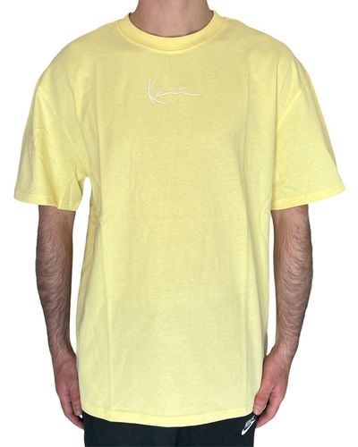 Karlkani T-Shirt Small Signature S (1-tlg) - Gelb