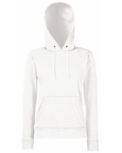 Fruit Of The Loom Kapuzenpullover Lady-Fit Classic Hooded Sweat - Weiß
