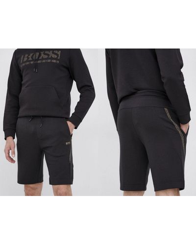 BOSS HUGO Headlo Sport-Shorts Pants Bermuda Hose Sweatpants Sweathose - Schwarz