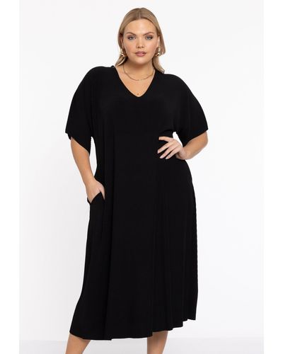 Yoek A-Linien-Kleid Große Größen - Schwarz