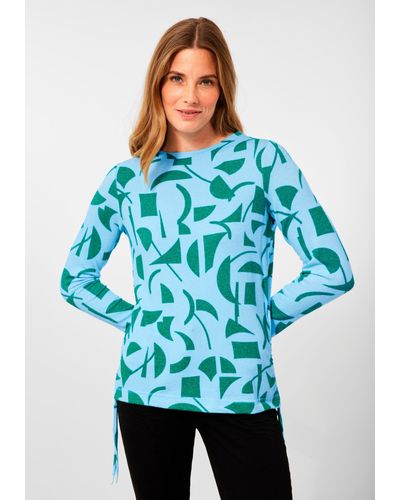 Cecil Print-Shirt mit U-Boot-Ausschnitt - Grün