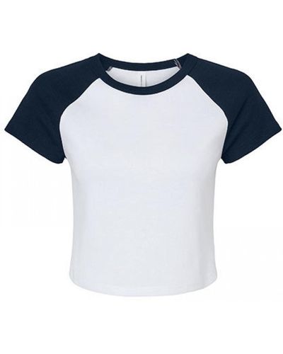 Bella Canvas Bella + Canvas Rundhalsshirt Women ́s Micro Rib Raglan Baby Tee T-Shirt - Blau