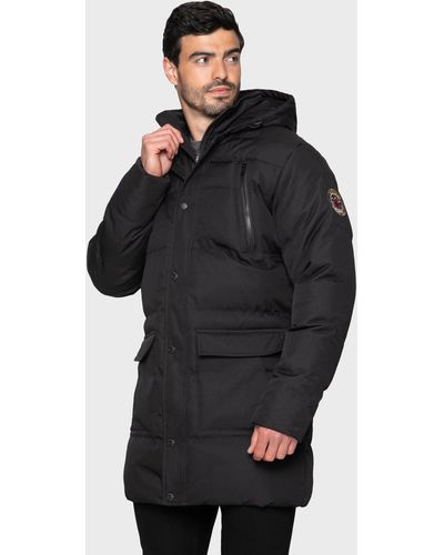 Threadbare Winterjacke THB Jacket Belle Vue Global Recycled Standard (GRS) zertifiziert - Schwarz