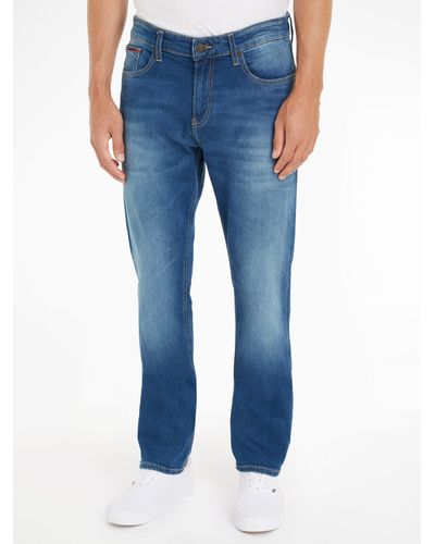 Tommy Hilfiger Stone Washed Original Straight Fit Jeans - Blau