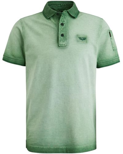 PME LEGEND T-Shirt Short sleeve polo Cold dye pique - Grün