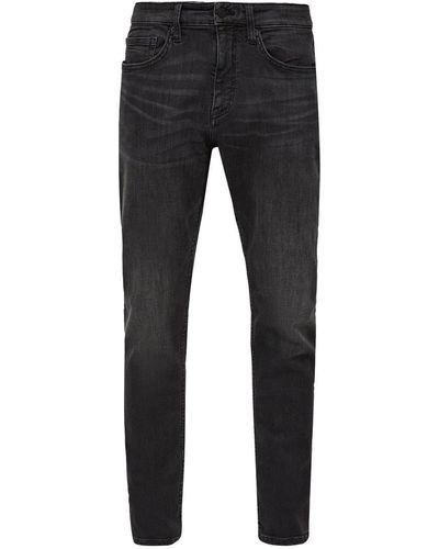 S.oliver Jeans Mauro / Regular Fit / High Rise / Tapered Leg - Schwarz