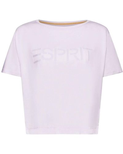 Esprit Sports Jersey-T-Shirt mit Logo (1-tlg) - Lila
