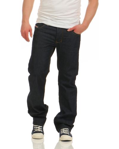 DIESEL Jeans Larkee 008Z8 Regular Fit (Tiefdunkelblau) 5-Pocket-Style, Rinsed Wash - Schwarz