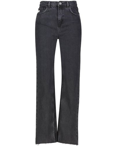 Goldgarn 5-Pocket- Jeans LINDENHOF Wide Fit (1-tlg) - Blau