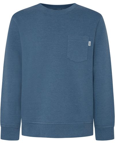 Pepe Jeans Sweatshirt MANS CREW mit Brusttasche - Blau