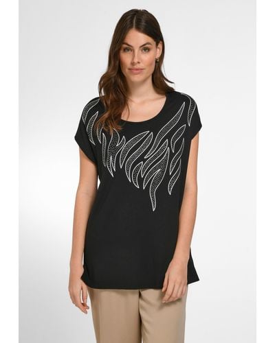 Emilia Lay T-Shirt Viscose (1-tlg) mit modernem Design - Schwarz