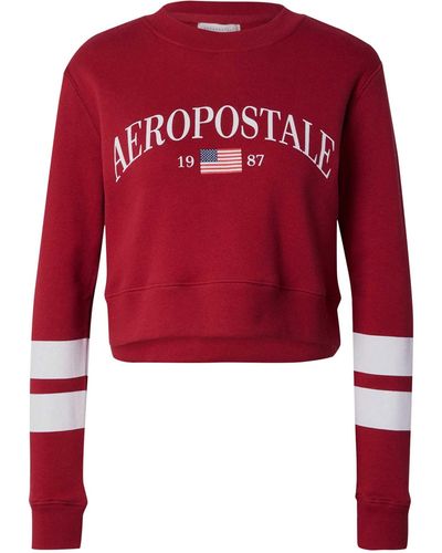Aéropostale Sweatshirt USA' (1-tlg) Plain/ohne Details - Rot