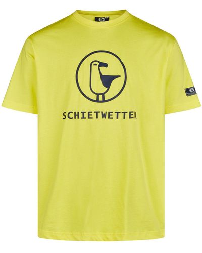 Schietwetter T-Shirt Logo-Print, luftig - Gelb