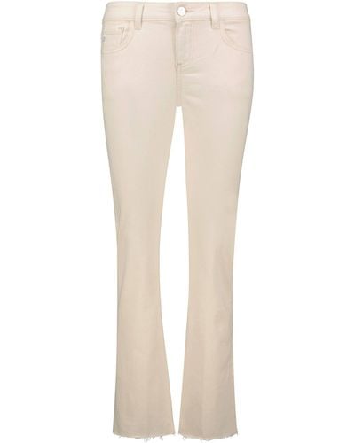 Goldgarn 5-Pocket- Jeans ROSENGARTEN FLARE (1-tlg) - Natur