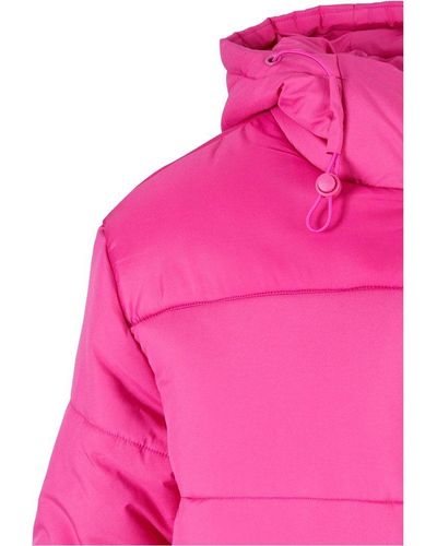 Urban Classics Steppjacke Ladies Hooded Mixed Puffer Coat - Pink
