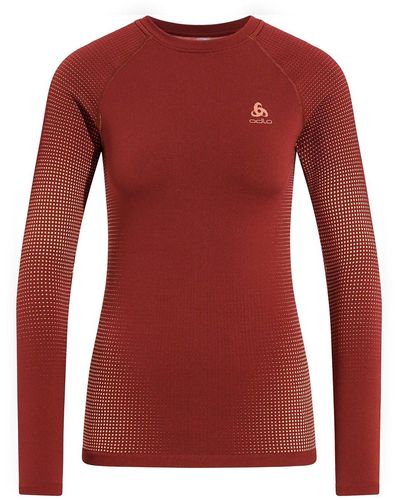 Odlo Langarmshirt Unterhemd Performance Warm - Rot