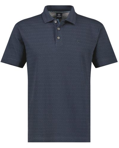 Lerros Poloshirt mit Markenlabel - Blau