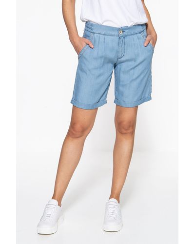 ATT Jeans Shorts Freya (1-tlg) mit Sandwash-Effekt - Blau