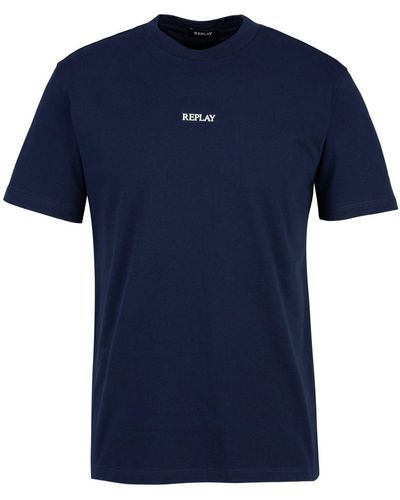 Replay T-Shirt Basic Jersey 30/1 - Blau