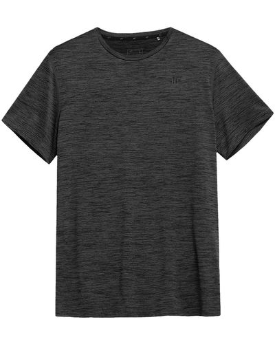 4F Laufshirt T-Shirt Dry Funktion mit Rundhalsausschnitt und schnelltrocknenden Eigenschaften - Schwarz