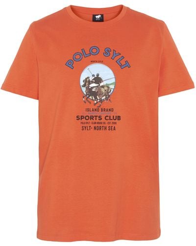 Polo Sylt Shirt mit Polosport-Print - Orange