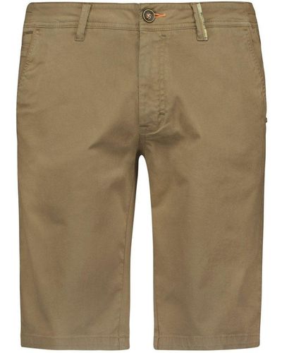 No Excess Stoffhose Short Chino Garment Dyed Twill Stre - Natur