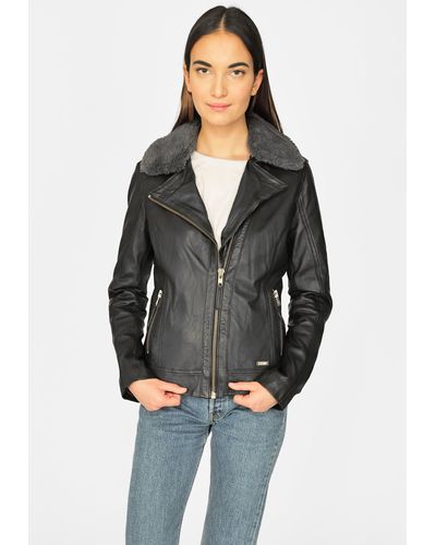 Mustang Lederjacke 3102136 - Schwarz