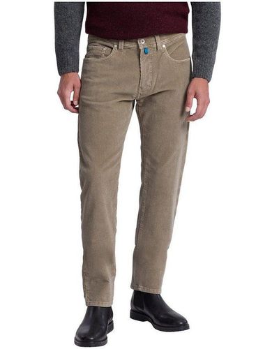 Pierre Cardin 5-Pocket-Jeans grau (1-tlg) - Braun