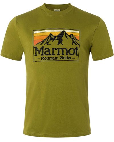 Marmot Gradient Tee Short-Sleeve T-Shirt mit Marken-Logo - Grün