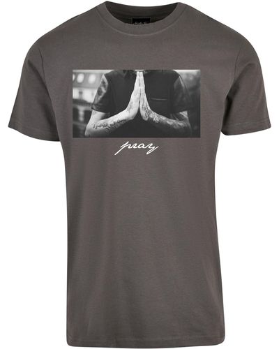 Mister Tee T-Shirt Pray Tee (1-tlg) - Grau