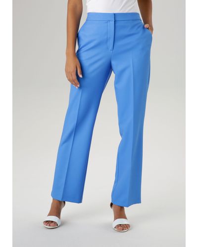 Aniston SELECTED Anzughose mit Bügelfalten - Blau