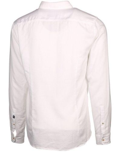 Strellson Langarmhemd weiß (1-tlg) - Pink