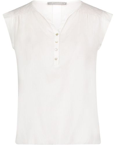 BETTY&CO Klassische Bluse Lang ohne Arm - Weiß