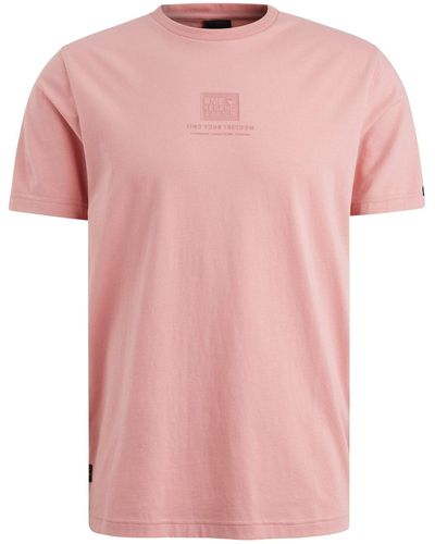 PME LEGEND T-Shirt Short sleeve r-neck cotton elastan - Pink